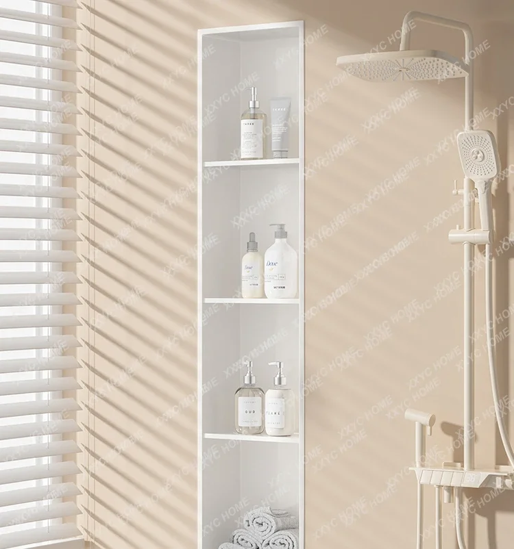 Embedded Cream Style White Bathroom Rack