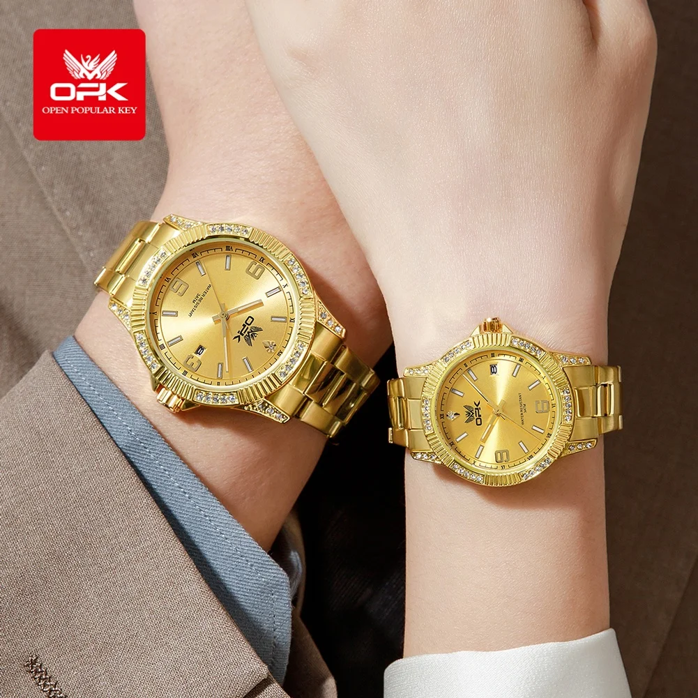 OPK 8184 นาฬิกาสีทองหรูหรา กัน - Luxury Watch All Brands บทวิจารณ์และราคา