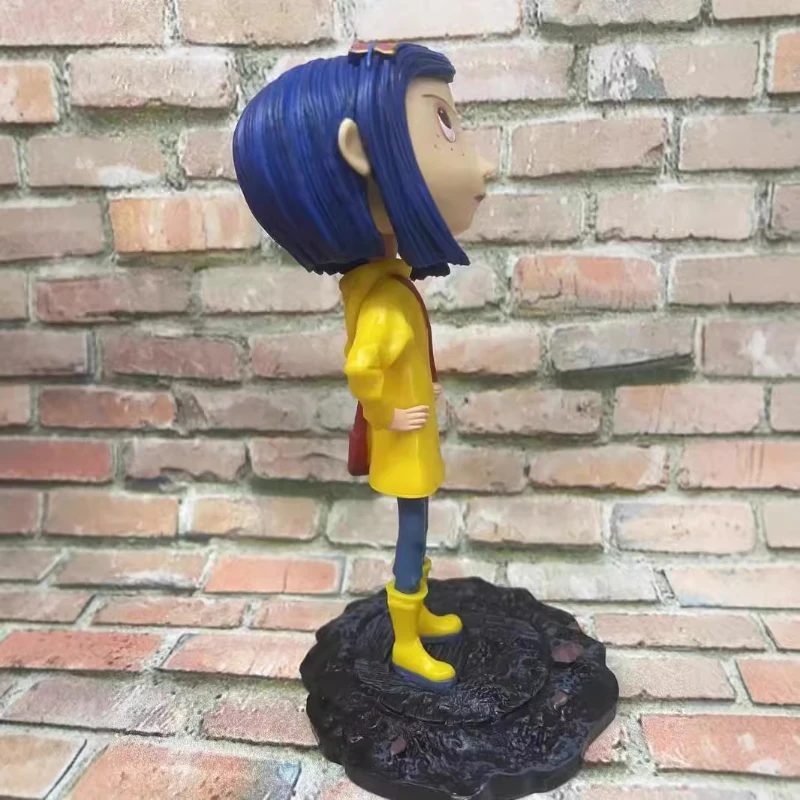 7inch Coraline & the Secret Door Movie Caroline  Action Figure Shaking Head Desktop Model Ornaments Birthday Gift Children toys