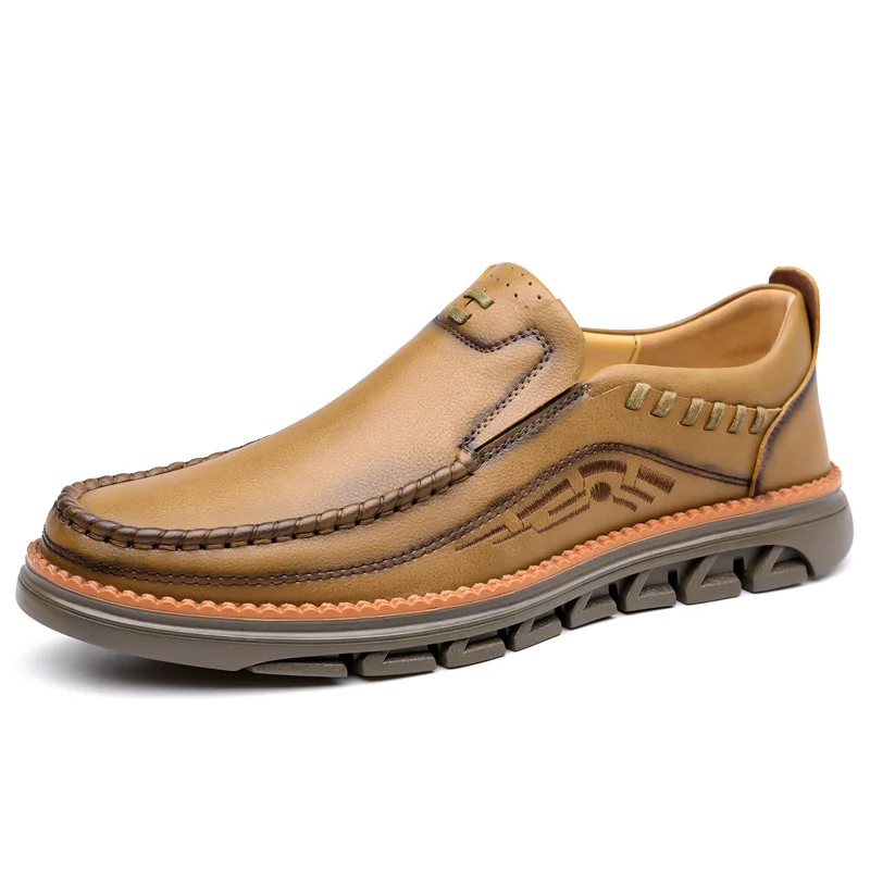 

Сплошной цвет, модные повседневные лоферы для мужчин, весна-осень, новые дизайнерские кожаные туфли, мужские легкие туфли на платформе для вождения, мужские туфли