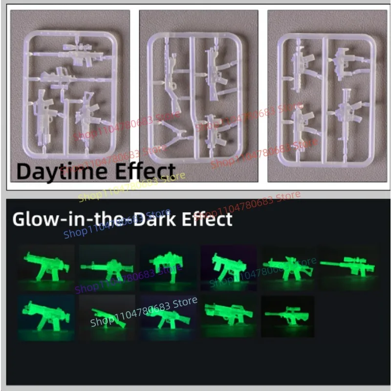 Klocki MOC Mini Figurka Akcesoria Świecące w Ciemności Model do Składania Ekspozycja Akcesoria Anime Kreskówki Zabawka Prezent