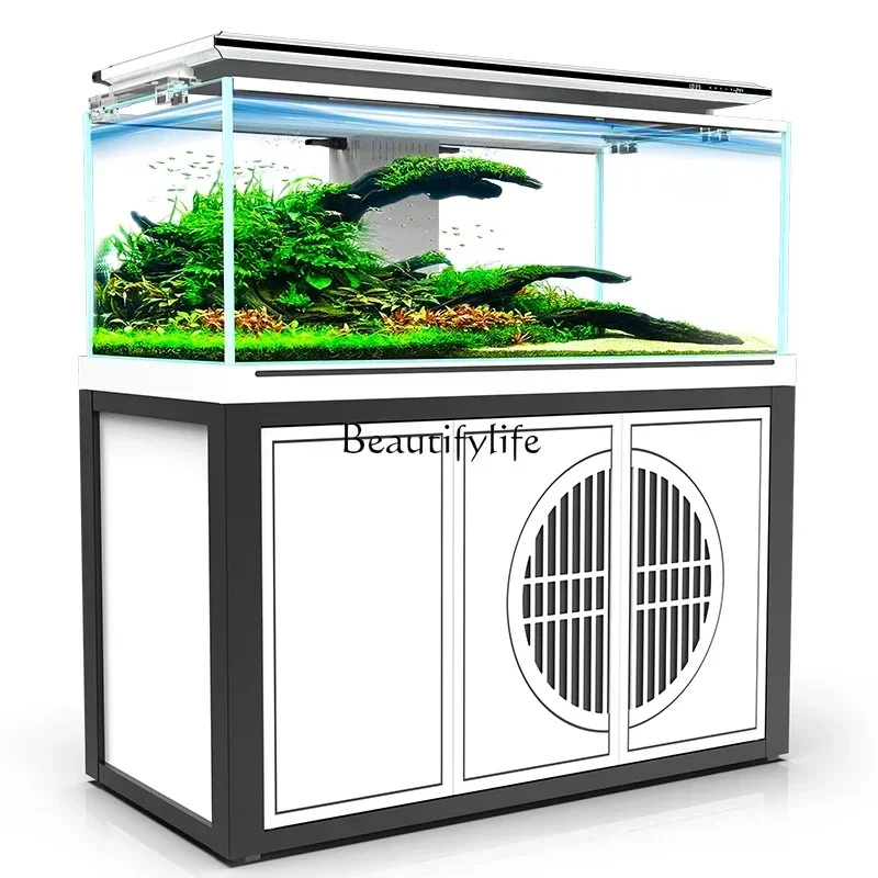 

LD33Fish Tank Living Room Change Water Creative Rain Drip Grass Tank Bottom Filter Aquarium Large, Medium and Small
