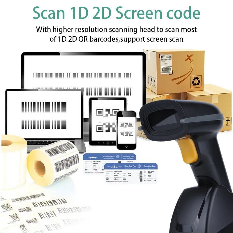 Fast Read 1D-codescanner 1D Laser 2D Barcodescanner Supermarket Store Codeleser