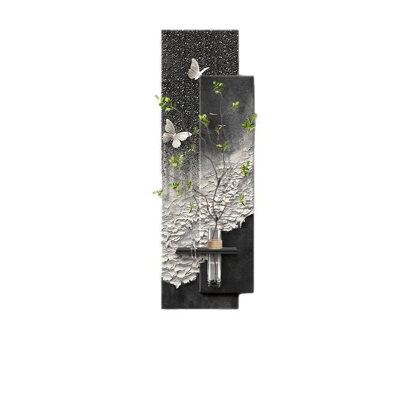 Hydroponic green plants porch decorative painting three-dimensional suitable for on large white walls, advanced
