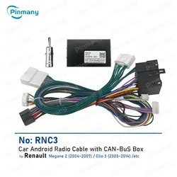 Renault Clio 3 Megane 2 설치 애프터마켓 자동차 스테레오 라디오 케이블 전원 와이어 하네스 소켓 어댑터 CAN 버스 디코더 RNC3