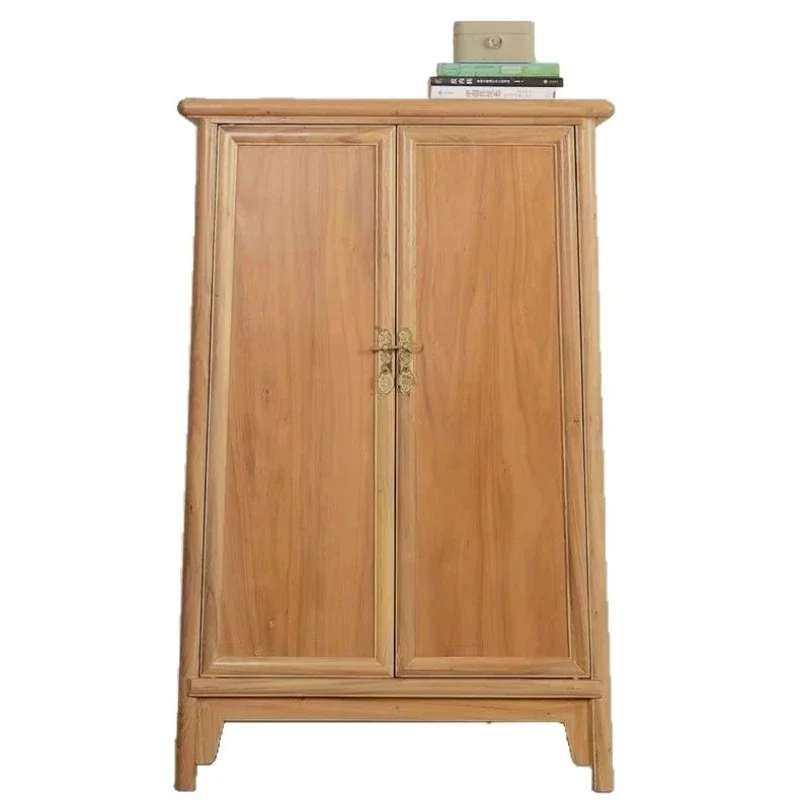 

New Chinese solid wood Ming style rounded corner cabinet, elm, tea room, home antique locker