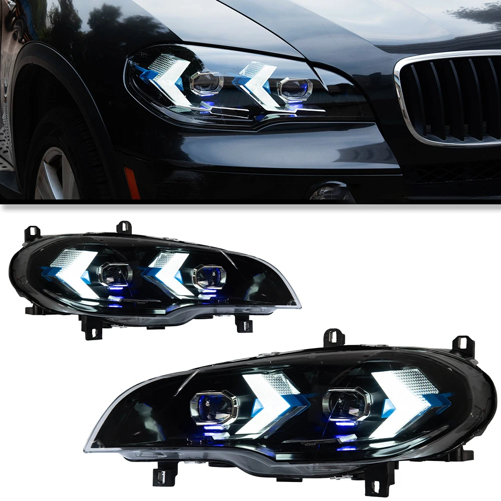 

X5 E70 Light Emitting Diode Headlight Projector Lens 2007-2013 X5M DRL Signal Animation Auto Parts Auto Headlights