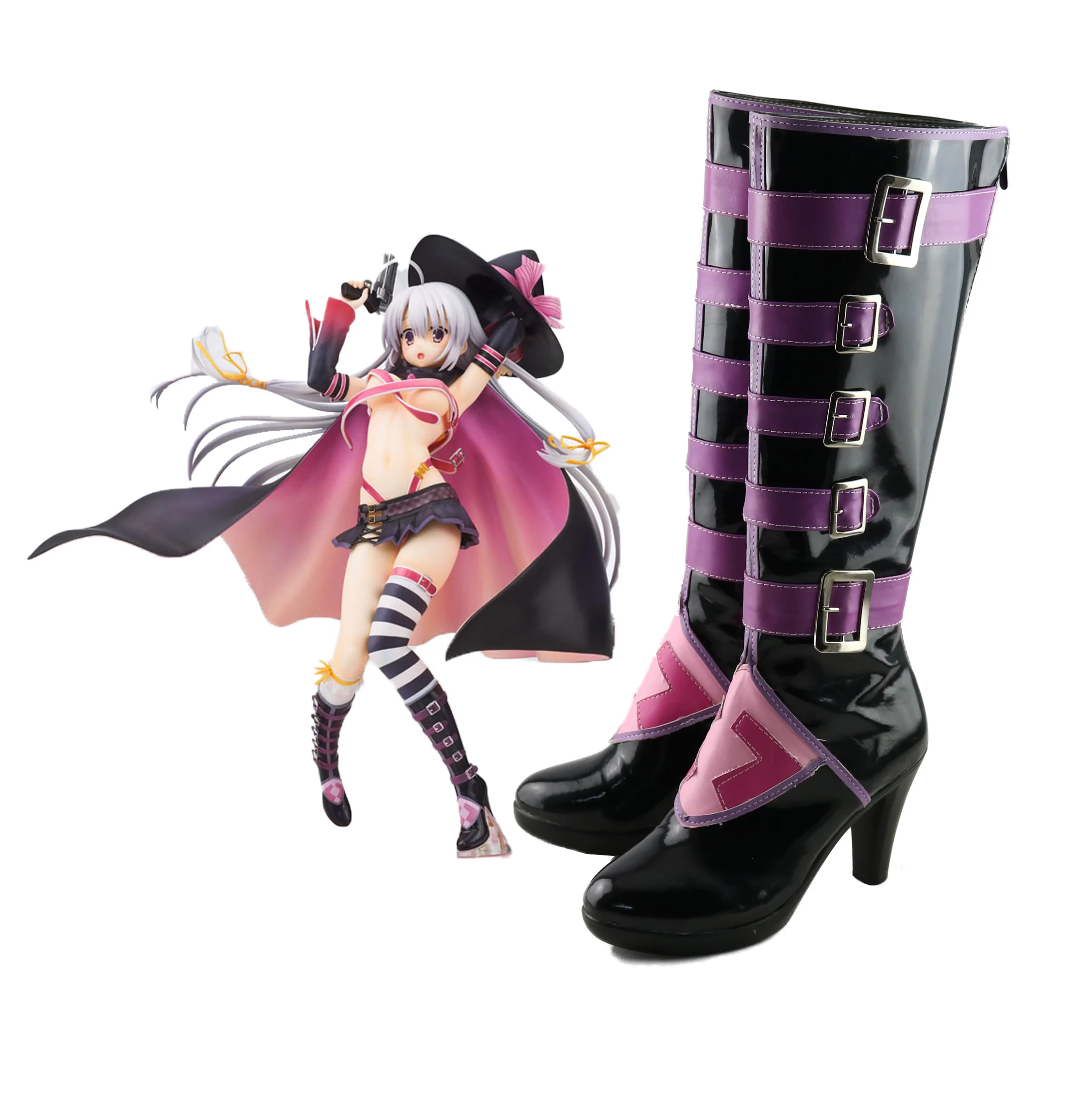 Ayachi neinei Cosplay chaussures bottes Anime sabot de la sorcière jeu de rôle bottes en Faux cuir pour les femmes