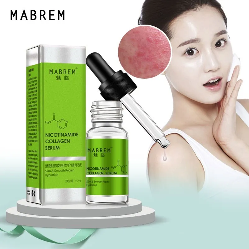 MABREM Niacinamide Essence Whitening Moisturizing Brightening Repair Fine Oil Control Acne 2pcs Collagen Peptide Repair Serum