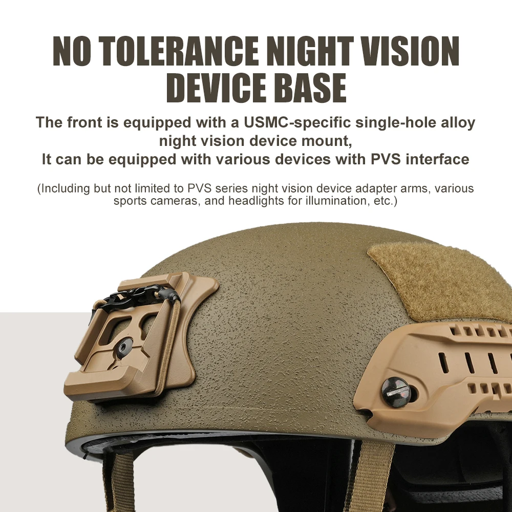 FAST PJ/ECH/USMC/MICH2001 tactische helm - hoog uitgesneden glasvezel |   Civiele bescherming |   Niet-militair/politiegebruik