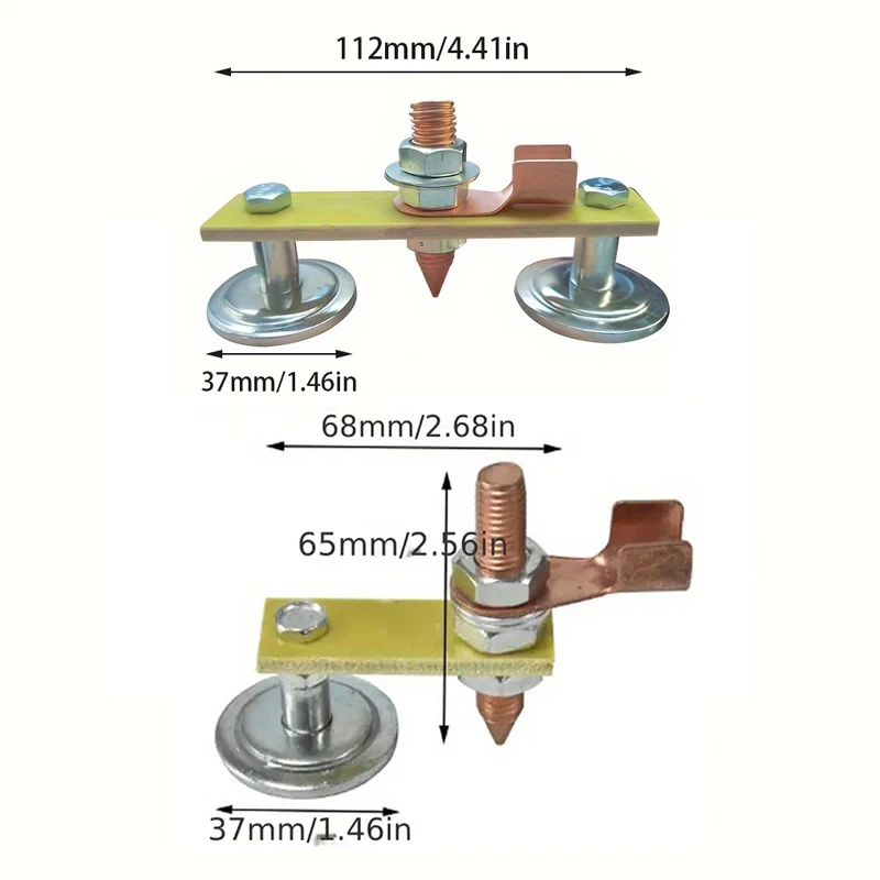 1pc Magnetic Welding Bracket Magnetic Head Welding Machine Grounding Clamp Car Body Locator for Stable Welding Operations