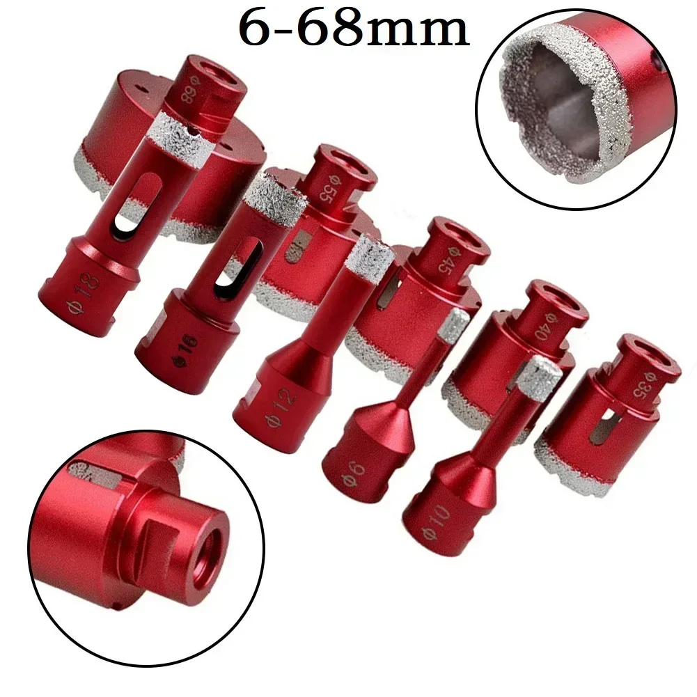 

1pc 6-68mm Diamond Dry Drilling Core Bits Hole Saw Thread Drill Bits Ceramic Tile Porcelain Cutter Power Tools Crowns