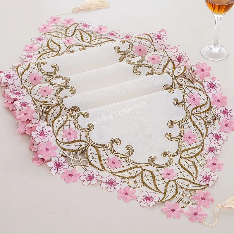 Table Runner For Dining Table Runners Europe Embroidered 40*200cm Fresh Tv Cabinet Cover Modern Table Cloth Flag Wedding Party