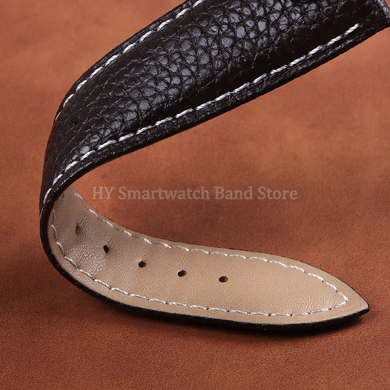 12 мм, 14 мм, 16 мм, 18 мм, 19 мм, 20 мм, 22 мм, 24 мм, мягкий кожаный ремешок для часов, сменный браслет из воловьей кожи, браслет с узором личи, аксессуар