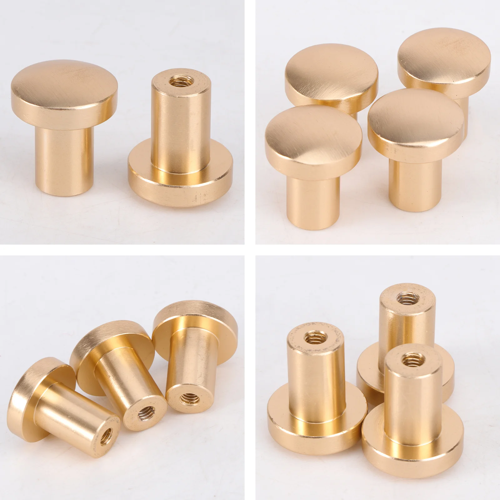 

8 Pcs Single Hole Handle Furniture Accessory Cupboard Aluminum Alloy Cabinet Door