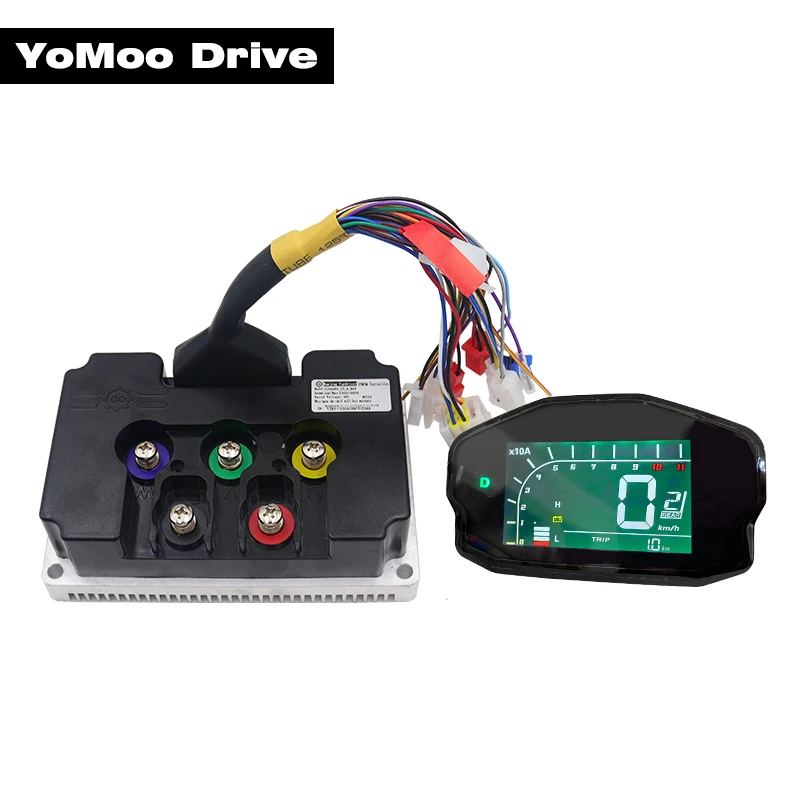 

ND72450 Fardriver Controller Programmable DC 200A Phase 450A BLDC Motor Controller with DKD ONE-LIN Display For QS Hub Motor