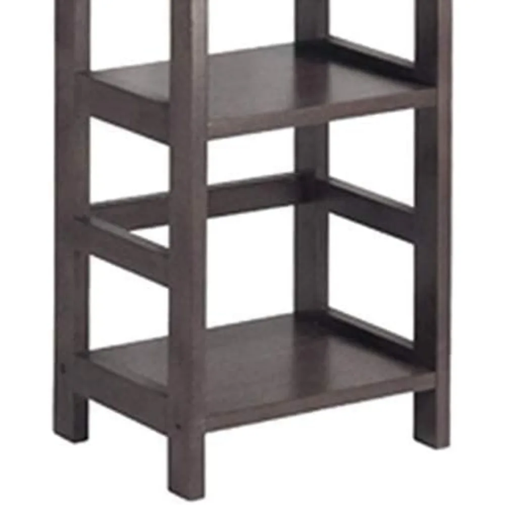 Open Storage Bookcase Bookshelf, Wood Shelving, Small, Espresso Bookcase Bookshelf