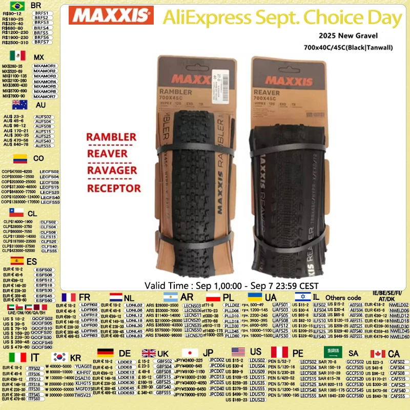Image of MAXXIS Neuer RAMBLER REAVER Gravel-Reifen HYPR-X Schlauchloser Gravel-Bike-Reifen 700x40C/45C/50C/55C 32x2.15 Faltbarer Cyclo-Cross-Reifen