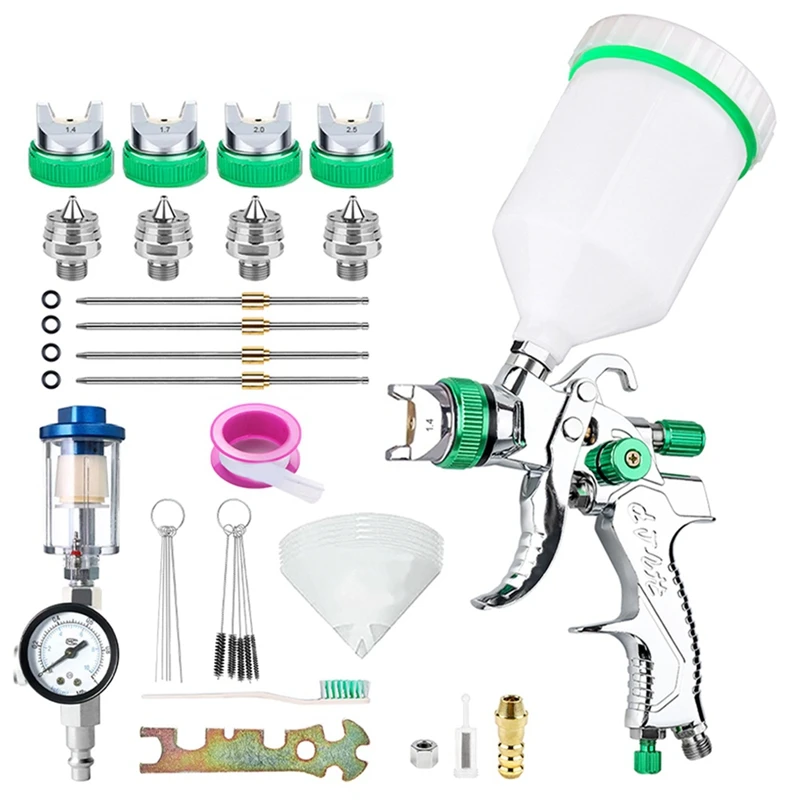 

ABSJ-HVLP Sprayer Paint 1.4/1.7/2.0/2.5Mm Home Cordless Air Sprayer Paint Portable Car Paint Sprayer Kit Air Tools