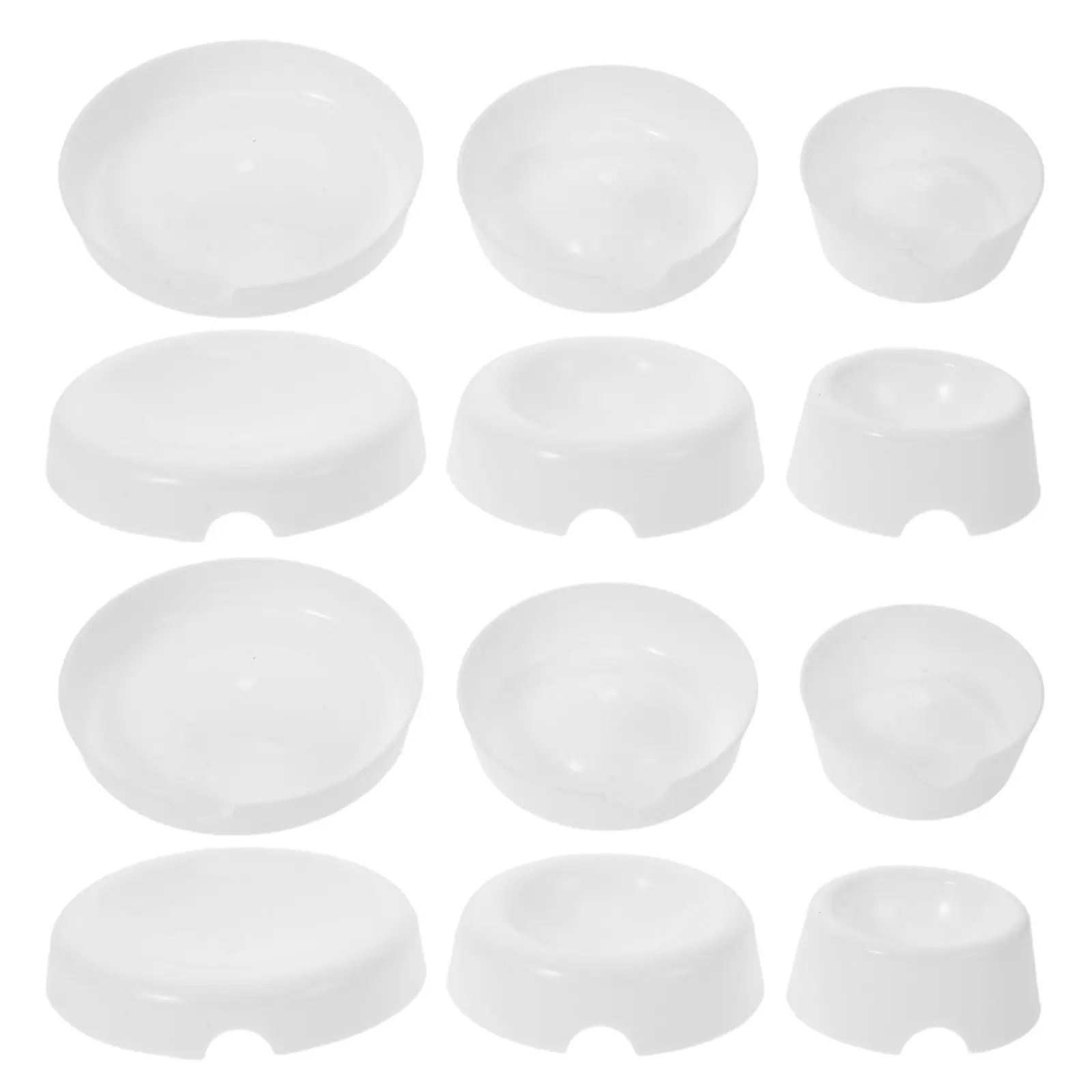 12Pcs Fondant Flower Drying Tray Button Shaped Plastic Mold for Sugarcraft Chocolate Forming Paste Flower Shaping Tool