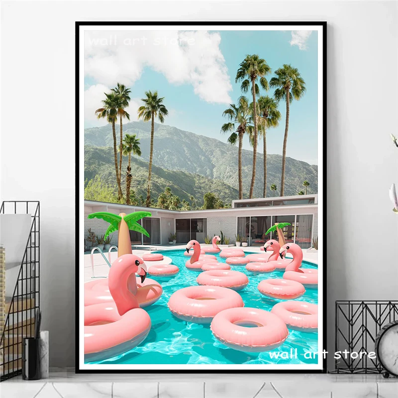 Nordic Modern Desert Architecture California Travel Photo Poster Palm Springs Canvas Print Painting Retro Wall Art Home Decor