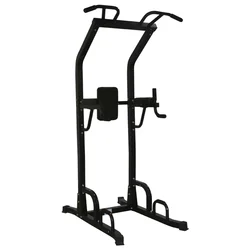 Power Tower Station With Push Up Bars,Upper Body Strength Training Pull Up Dip Bar Fitness Equipment