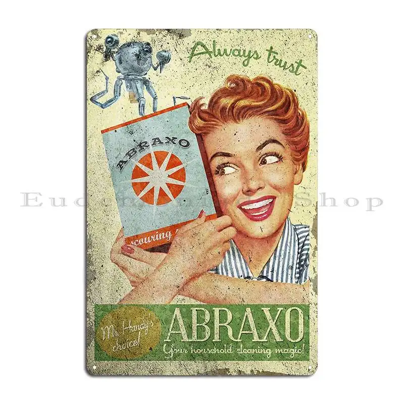 Fallout Abraxo Ad Metal Plaque Poster Wall Mural Classic Designer Cave Create Tin Sign Poster