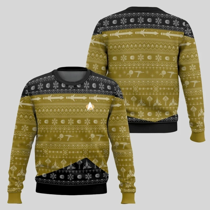 2025/26 Coppia invernale Felpa con cappuccio Capitan Picard Star Trek Brutto maglione di Natale Cartoon Anime Donna Uomo Pullover Top