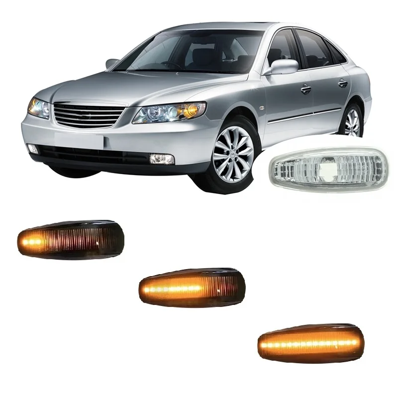 for Hyundai Azera Grandeur TG 2006 2007 2008 2009 2010 2011 Sequential LED Side Marker Signal Light Lamp