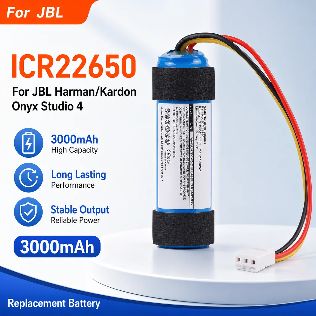 

Replacement Battery ICR22650 3000mAh For Harman/Kardon Onyx Studio 4 Bluetooth Speaker with Free Tool Kit
