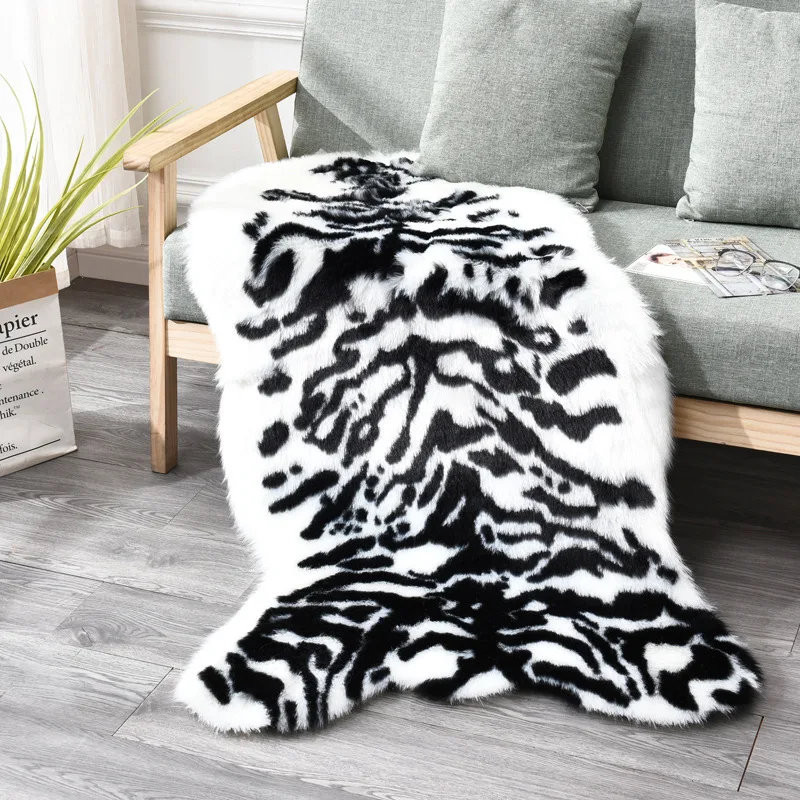 

Modern Home Area Rug Cute Plush Panda Carpets Mat Penguin Imitation Long Wool Animal Blanket Bedroom Rugs Home Decor