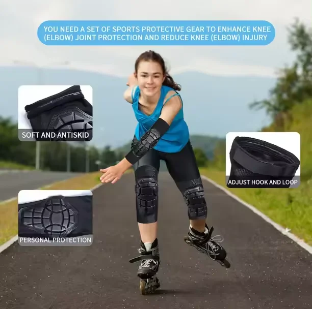 Teenager Knee Pads And Elbow Pads Extreme Sports Skateboard Roller Support Protector