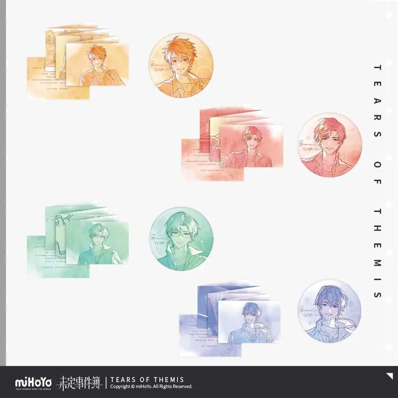 

Предпродажа Sunsyea Tears of Themis Официальный товар miHoYo Оригинальный подлинный значок ADMT Открытка Ворон Весы Убедитель Король