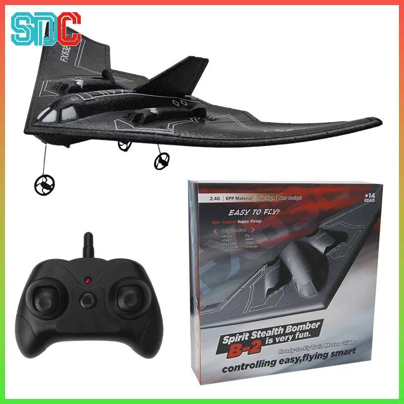 

New FX632 Remote Control Foam Plane Fixed Wing Two Channel Model Toy Aircraft B2 Bomber Lightweight Simulation Flying Machine