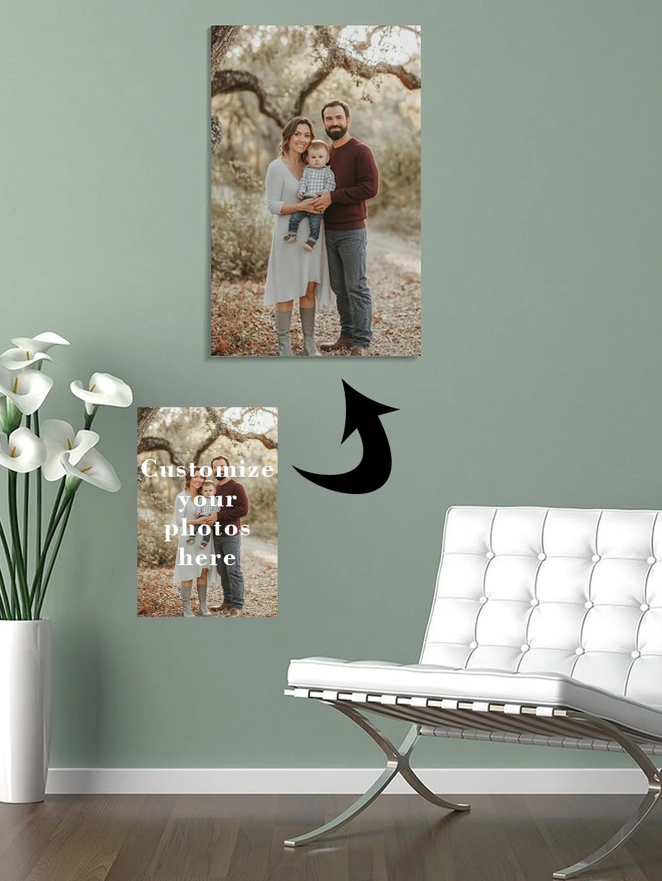 Customized Canvas (frameless only painting) Customize your pictures text Personalized wall paintings for home decoration gifts