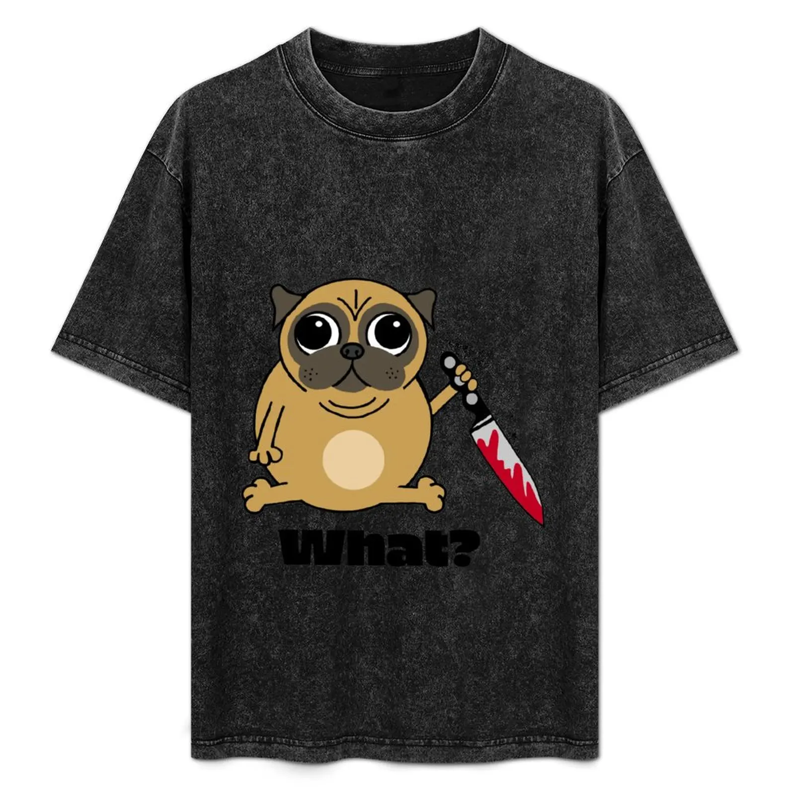 Что? (faun baby pug) футболка модные рубашки футболки персонализированные футболки больших размеров для мужчин хлопок