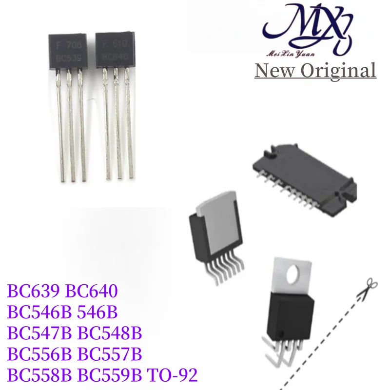 MXY 100Pcs  BC639 BC640 BC546B 546B BC547B BC548B BC556B 556B BC557B BC558B BC559B TO-92 Inline transistor Wholesale