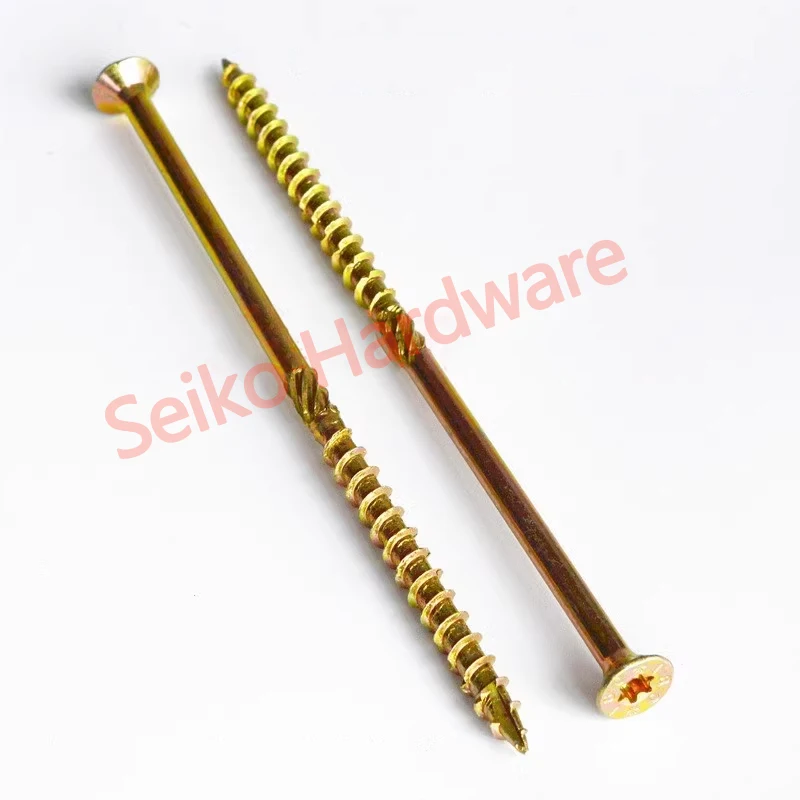 M4 M5 M6 M8 Plum groove countersunk head cut tail knurled wood screw, wood structure special anti cracking extended wood screw