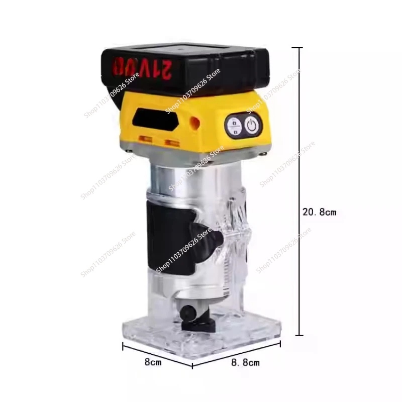 Brushless Electric Trimmer Woodworking Trimming Machine Wood Router Milling Engraving Slotting Machine Fit  21V Battery