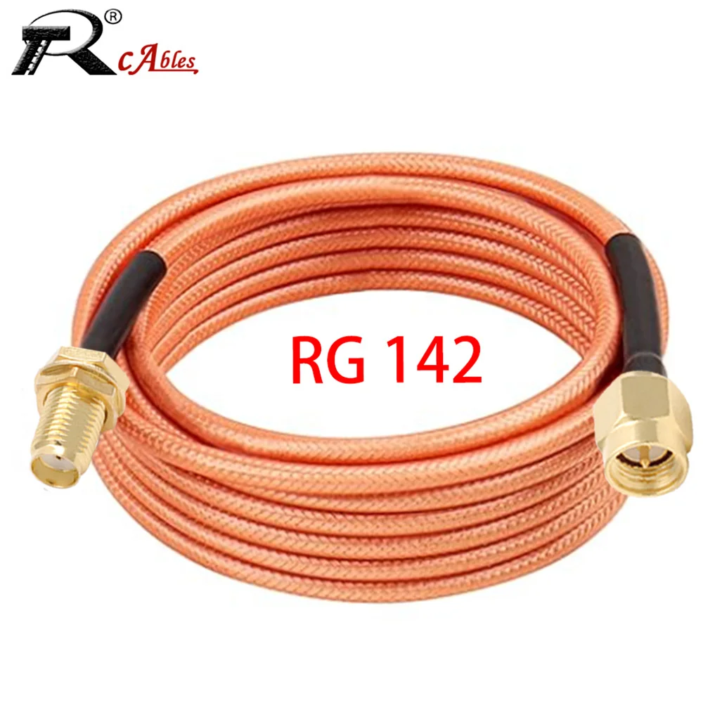 1PCS RG142 N Male Plug to SMA Male RF Connector Adapter Cable Coaxial Jumper Pigtail RG-142 Extension Cord 10CM 15CM 50CM 1M