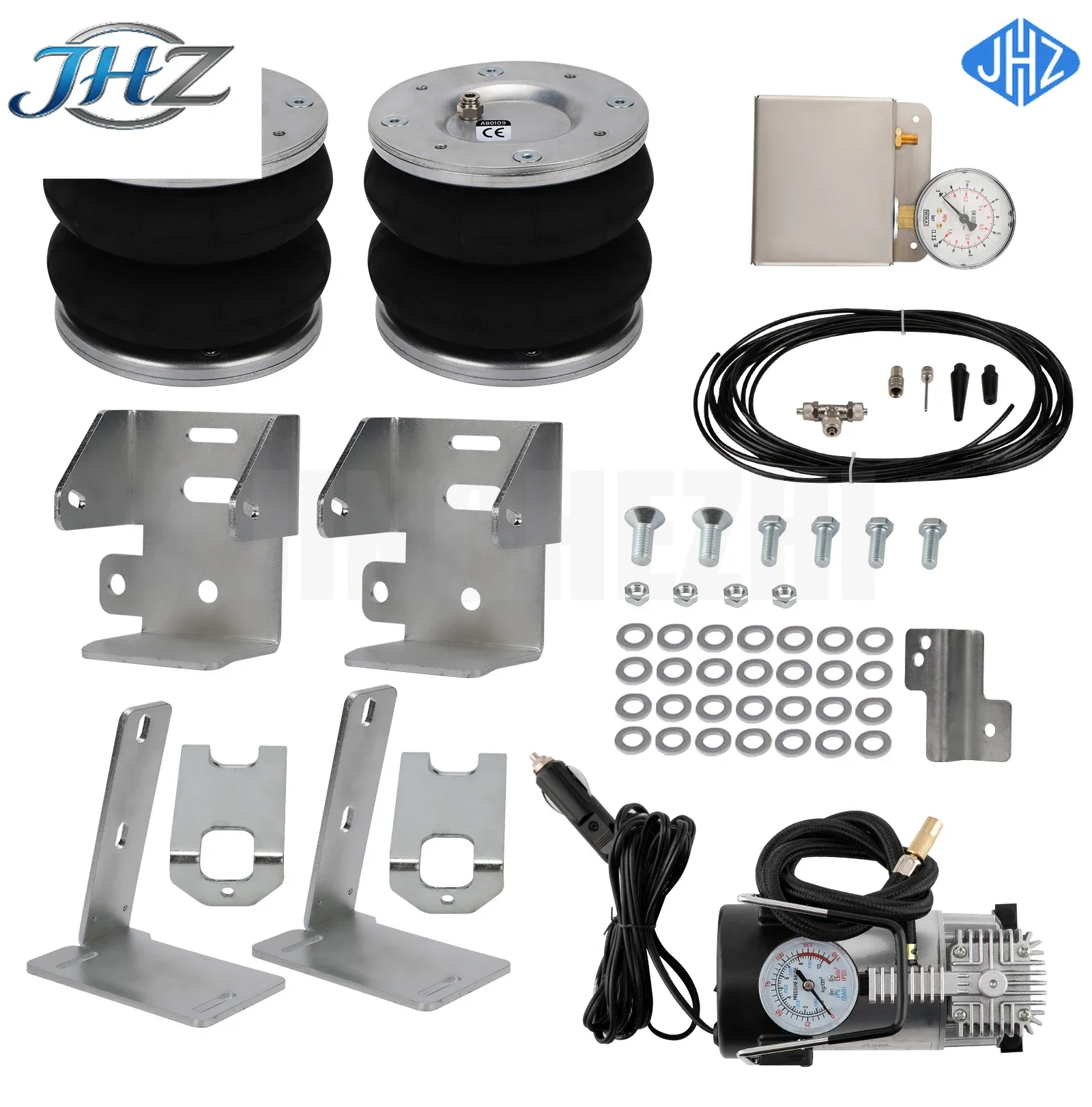 

Комплект пневмоподвески JHZ с компрессором 12В для Ford Transit 2001-2022, 4000 кг, 4 тонны