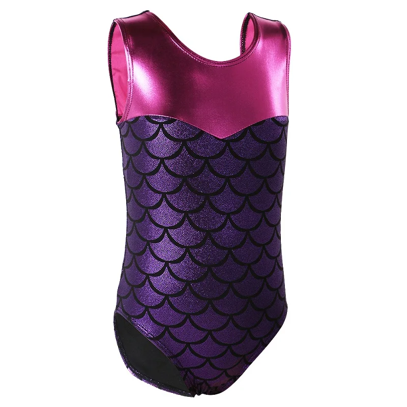 فستان باليه أسود وبنفسجي للفتيات الصغار من baoholo فستان رقص رياضي ثياب باليه جمباز ثياب للأطفال