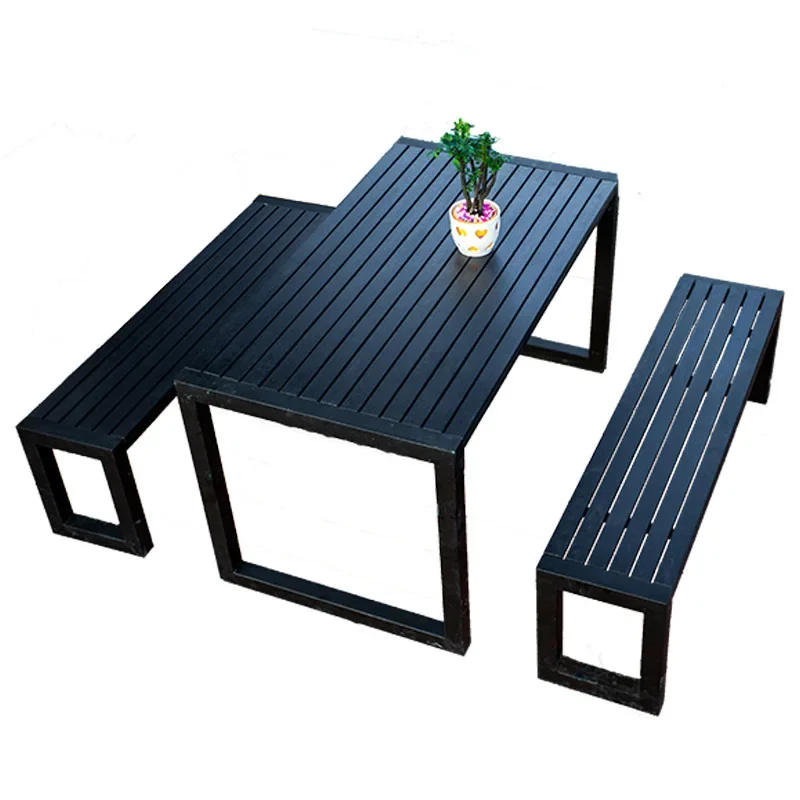 

chair combination leisure villa courtyard garden park outdoor table and chair terrace plastic wood preservative wood
