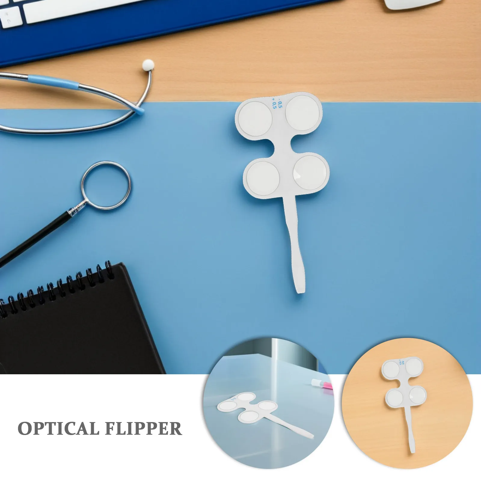 2Pcs Vision Training Flipper Optical Test Flipper Butterfly Frame Accurate Optometry Instrument Double Sided Flip Lens Eye