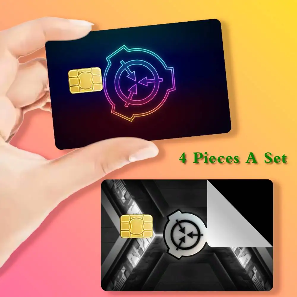 

S-SCP LOGO Card Stickers Cover Film Sticker for Debit Credit Bank Card Waterproof