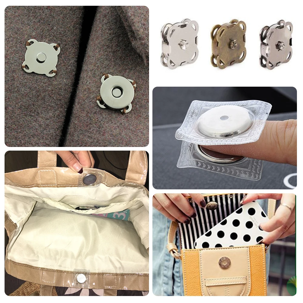 New High Quality 5 pairs 3 Style Invisible Hidden metal Strong magnetic Snaps Button For Overcoat Handbag Garment Accessory DIY