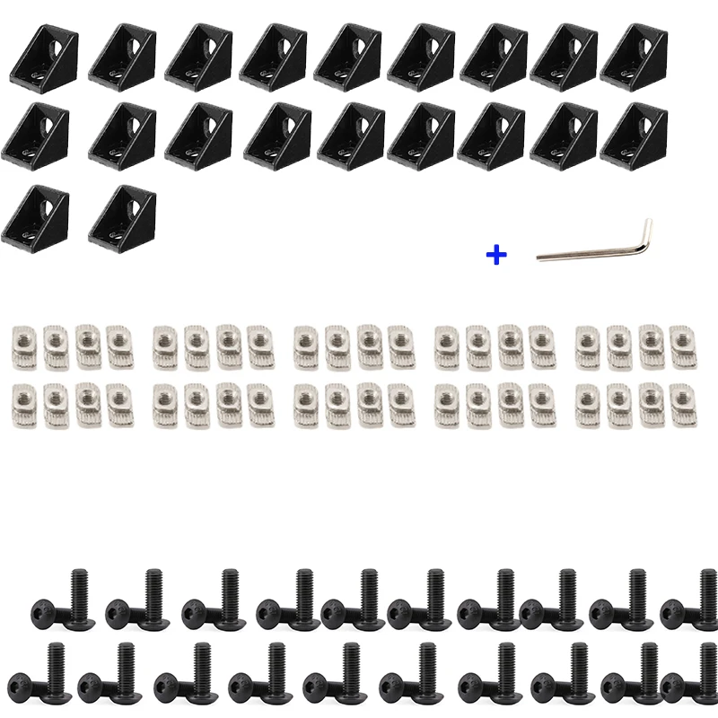 8 teile/paket 2020 Aluminium Block Cube Prisma Stecker Rad Regler Ecke für 6mm Slot Aluminium Extrusion Profil 2020 Serie – Detail 17