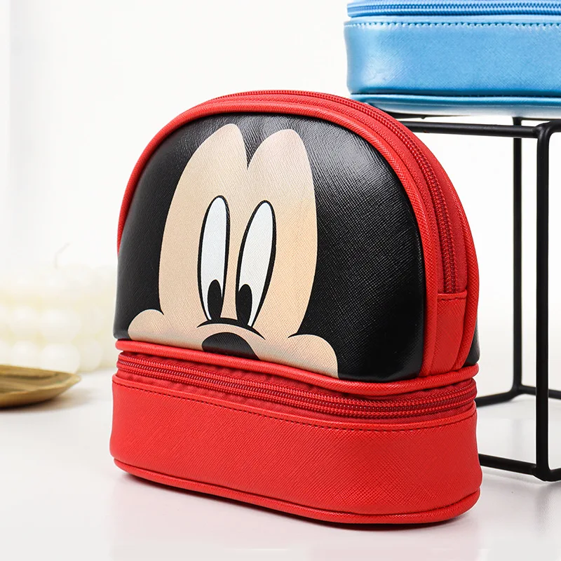 Disney Mickey Mouse Makeup Bag Original Donald Duck Large Capacity Shell Bag Simple Cosmetic Storage Bag Portable Lady Hand Bag