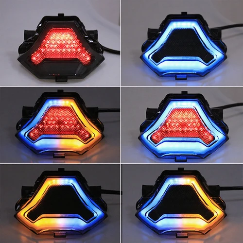Imagen 2 del producto Luz trasera LED para motocicleta, luz indicadora de freno trasero para Yamaha MT03 2014-2023 R3 R25 2013-2020 MT07 2013-2017 12V