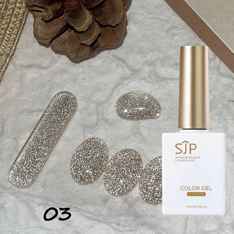 15 ml gekleurde strass gellak, rood, zilver, kaki UV-gellak, doe-het-zelf nail art, charmant en geschikt voor Franse manicures